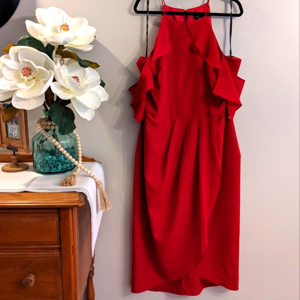 City Chic Red Tulip Maxi